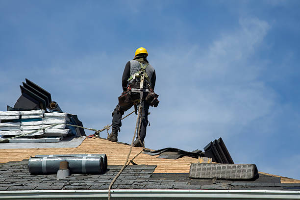 Professional Gutter Installation technician working in Sterling, PA